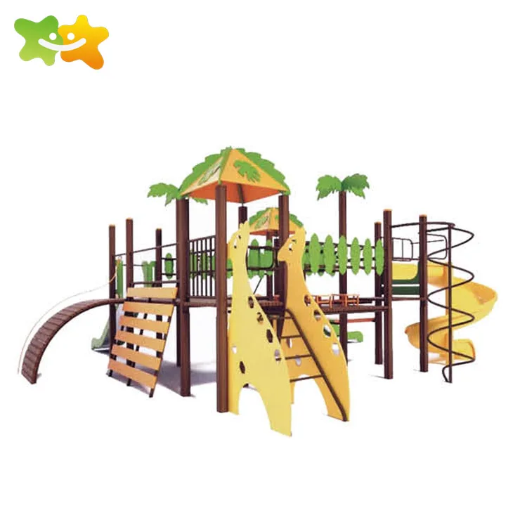 New Design Adaptive Preschool Climbing Outdoor Bridge Playground Slide