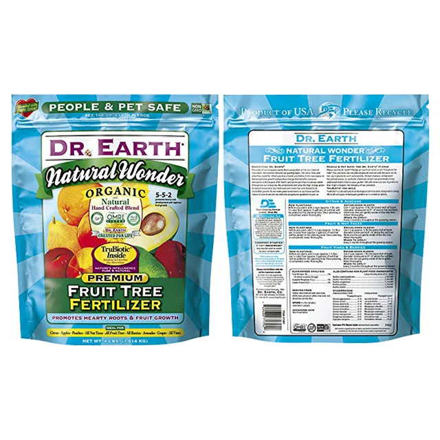 Custom 4 lbs sealing strip moistureproof stand up pouch for flower bird  animal plant feeding fertilizer supplies packaging bag