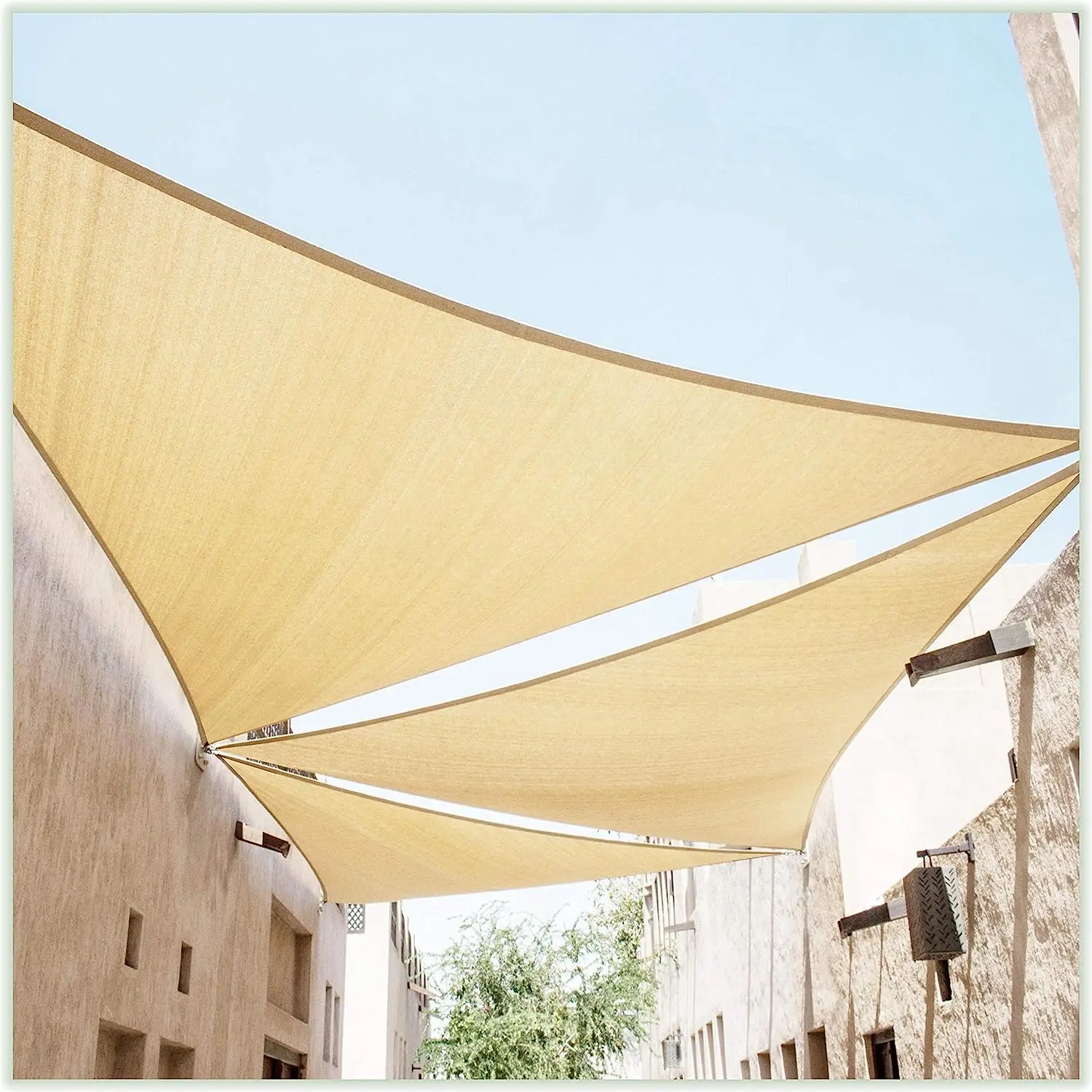 outdoor HDPE breathable sunshade sail canopy four season triangle garden shade sails nets