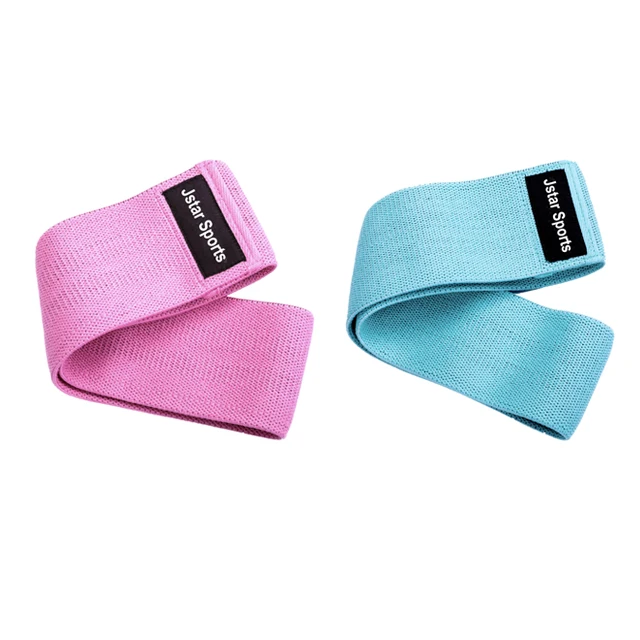 Fitness workout customized woven fabric elastic resistance bands
