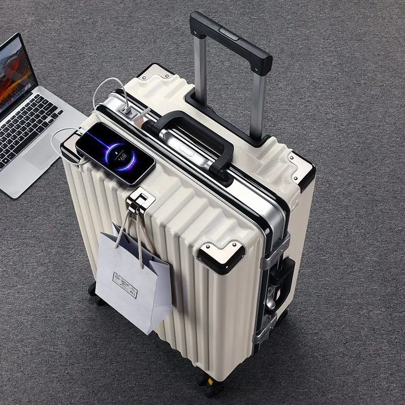 Hot selling Luggage Set Aluminium frame Luggage male sturdy business large capacity travel suitcase