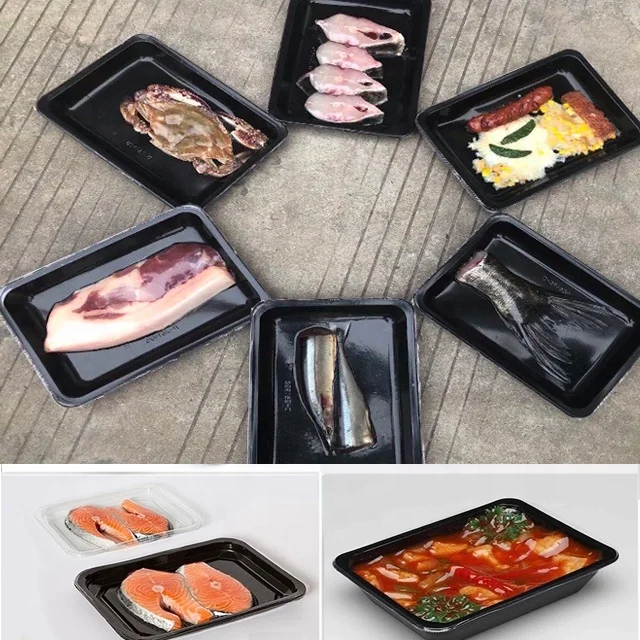 Морепродукты Вакуумная скин-лоток упаковочная машина SVS-1000 вакуумная скин