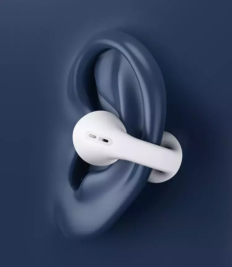 Air Conduction Headphone Open Ear Headset Clip-on Bone Conduction Wireless Earphone Sports Earbuds