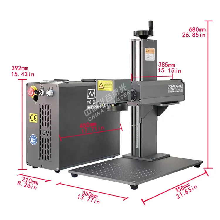 100 watts Laser fiber lightburn 100W jpt mopa color fiber laser engraving machine for metal