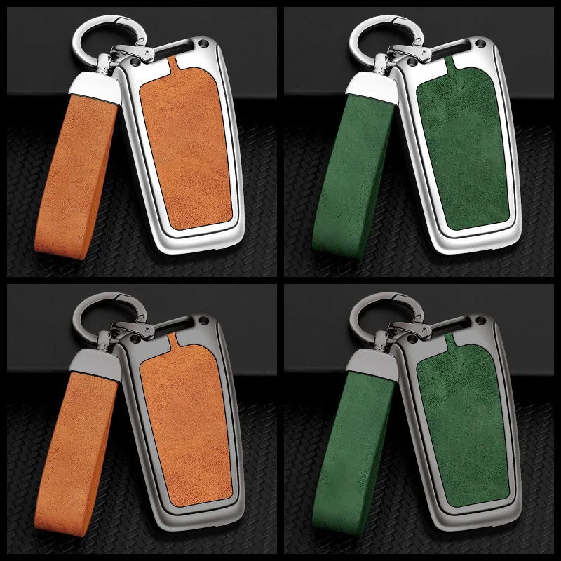 Zinc Alloy Leather Car Logo Key Case Cover for Toyota Auris Corolla Avensis Verso Yaris Aygo Scion TC IM 2015 2016 Camry RAV4
