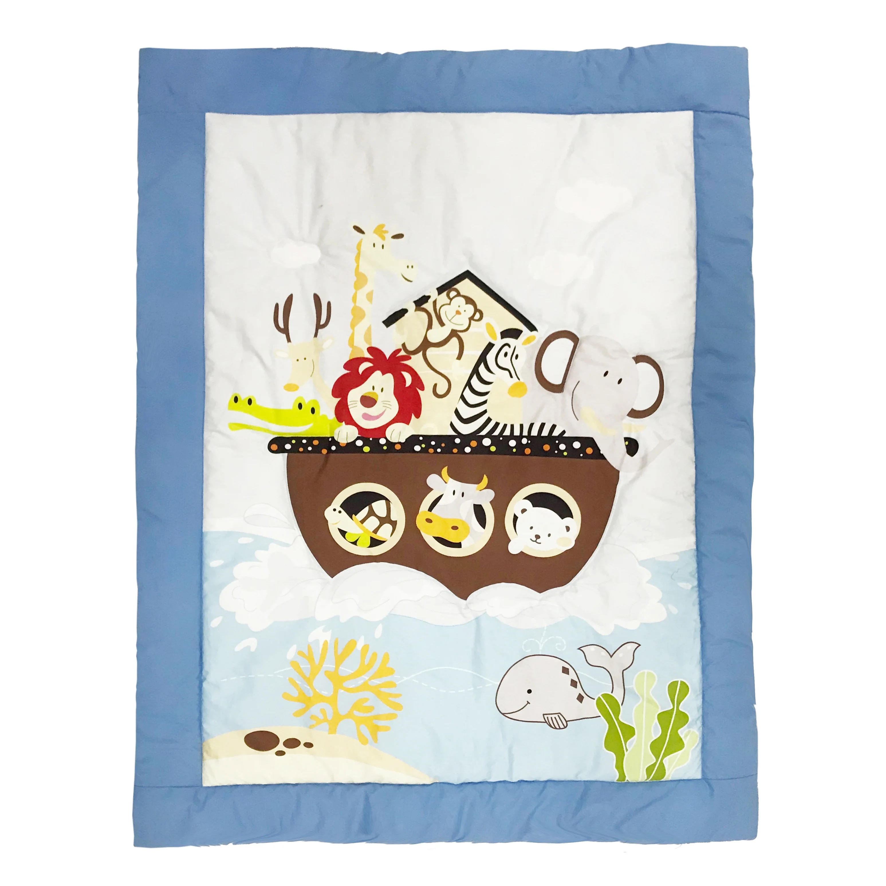 New Product Fast Production Kids 100% Cotton Baby Bedding Crib Quilt Wholesale Baby Quilt Sets