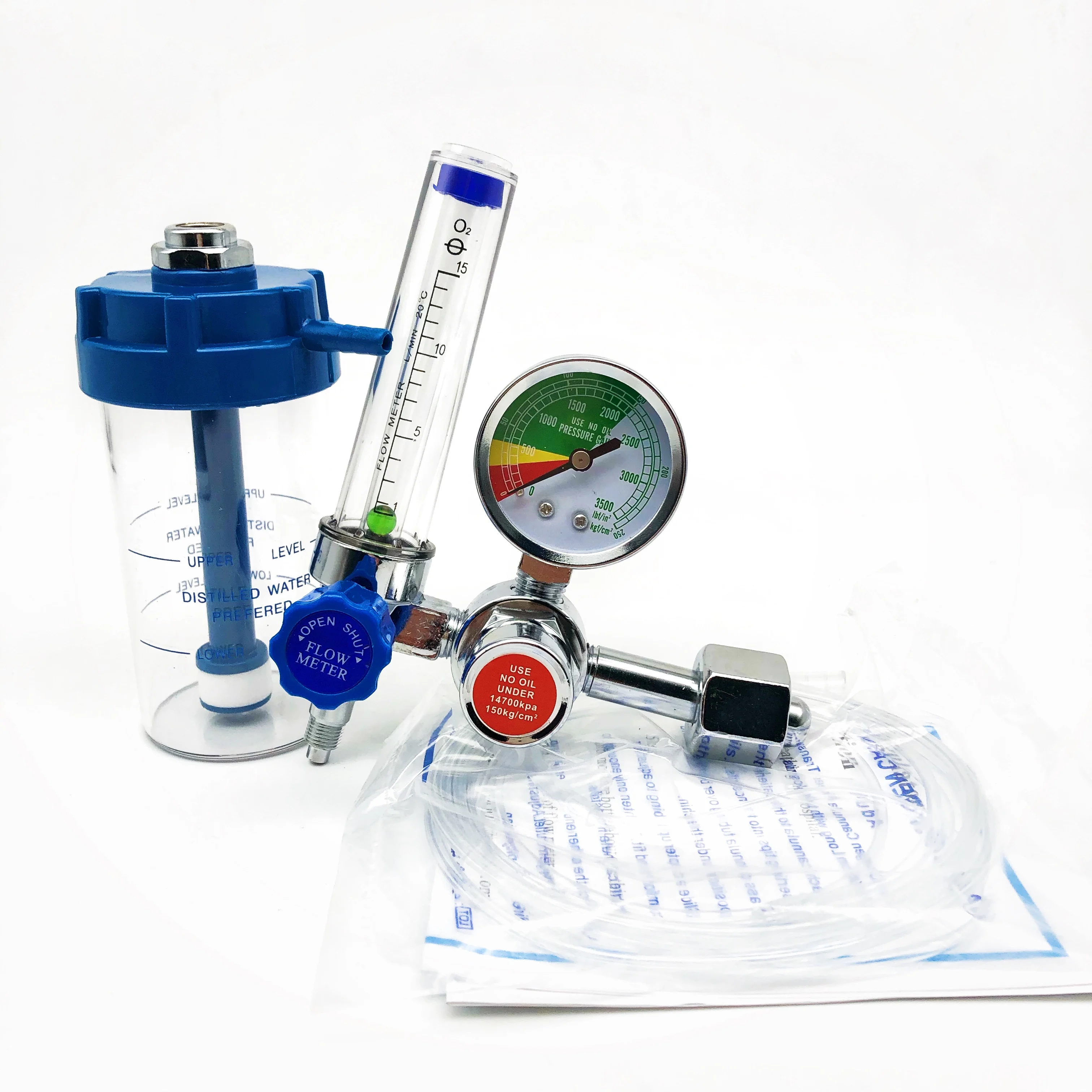 2021BINA Factory Gas Medical Oxygen Regulator With Flowmeter And Humidifier