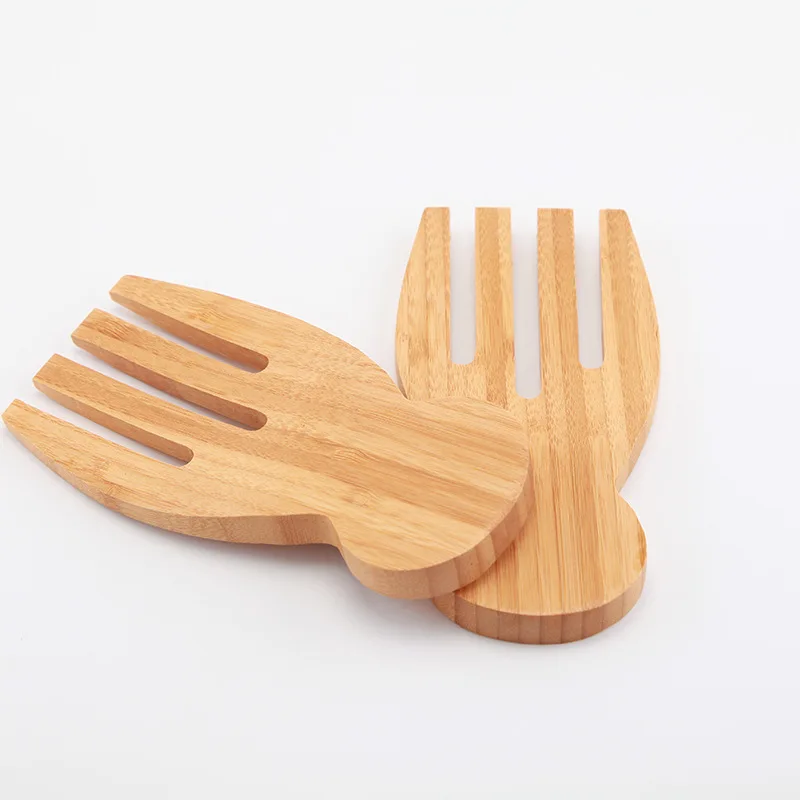 Wholesale Bamboo salad servers bamboo salad accessory camping salad servers