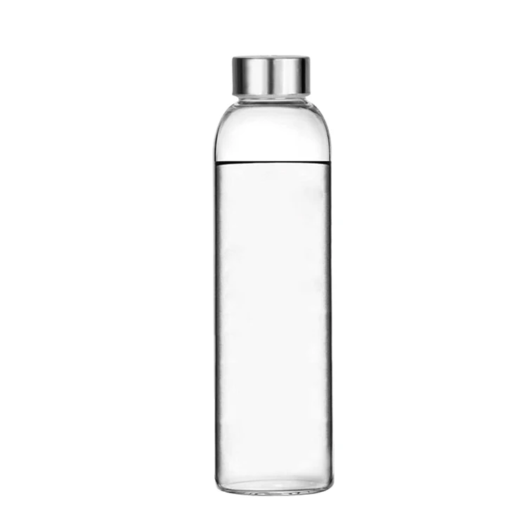 BPA free dishwasher safe eco-friendly motivational borosilicate 1000ml wholesale glass water bottles with bamboo lid