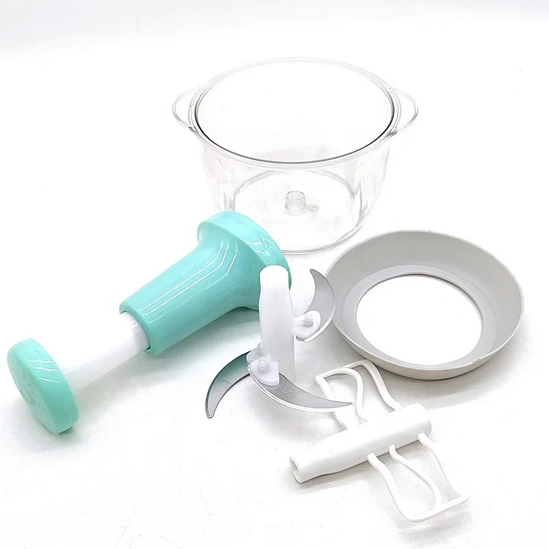 Multifunctional Manual Operate Food Processor Kitchen Tools Plastic Food Slicer Vegetable Cutter With Battre