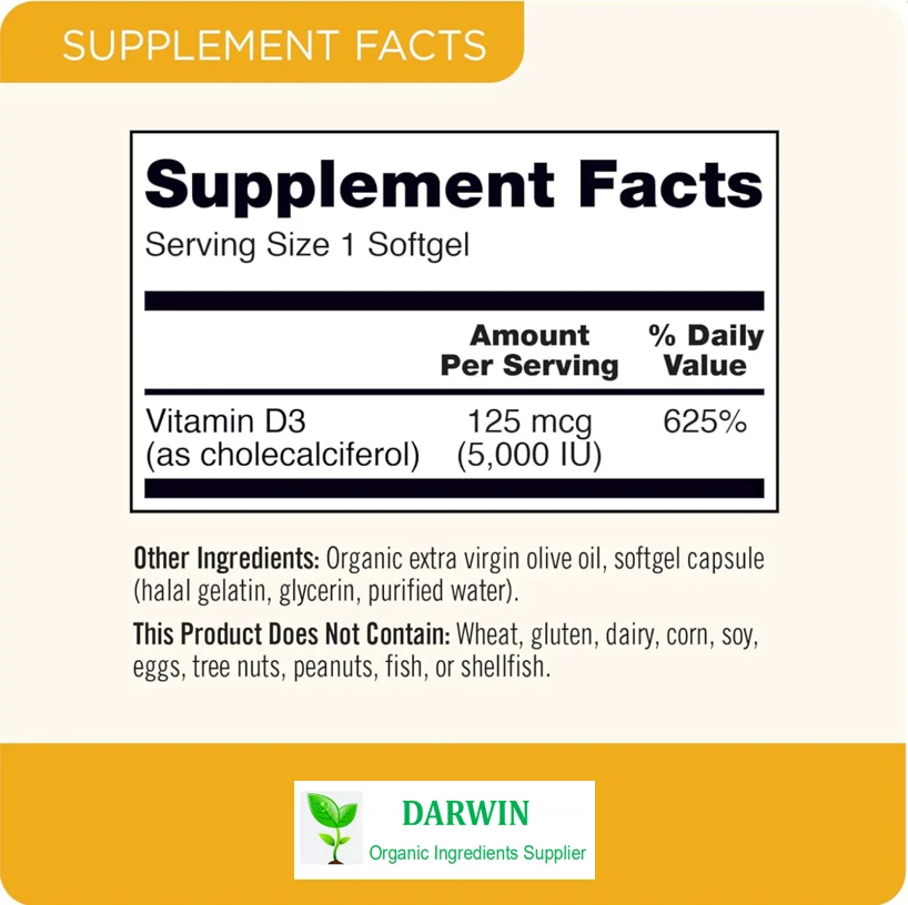 Vitamin Softgels D3 мягкая таблетка медицинская добавка витамин D в капсулах