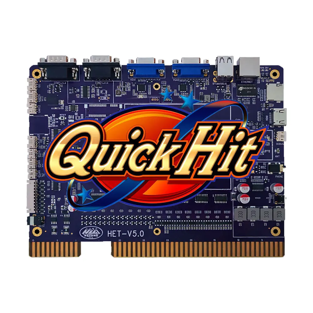 Coin operated skill games Quick Hit pcb board vertical 2 in 1 het game board  for game room