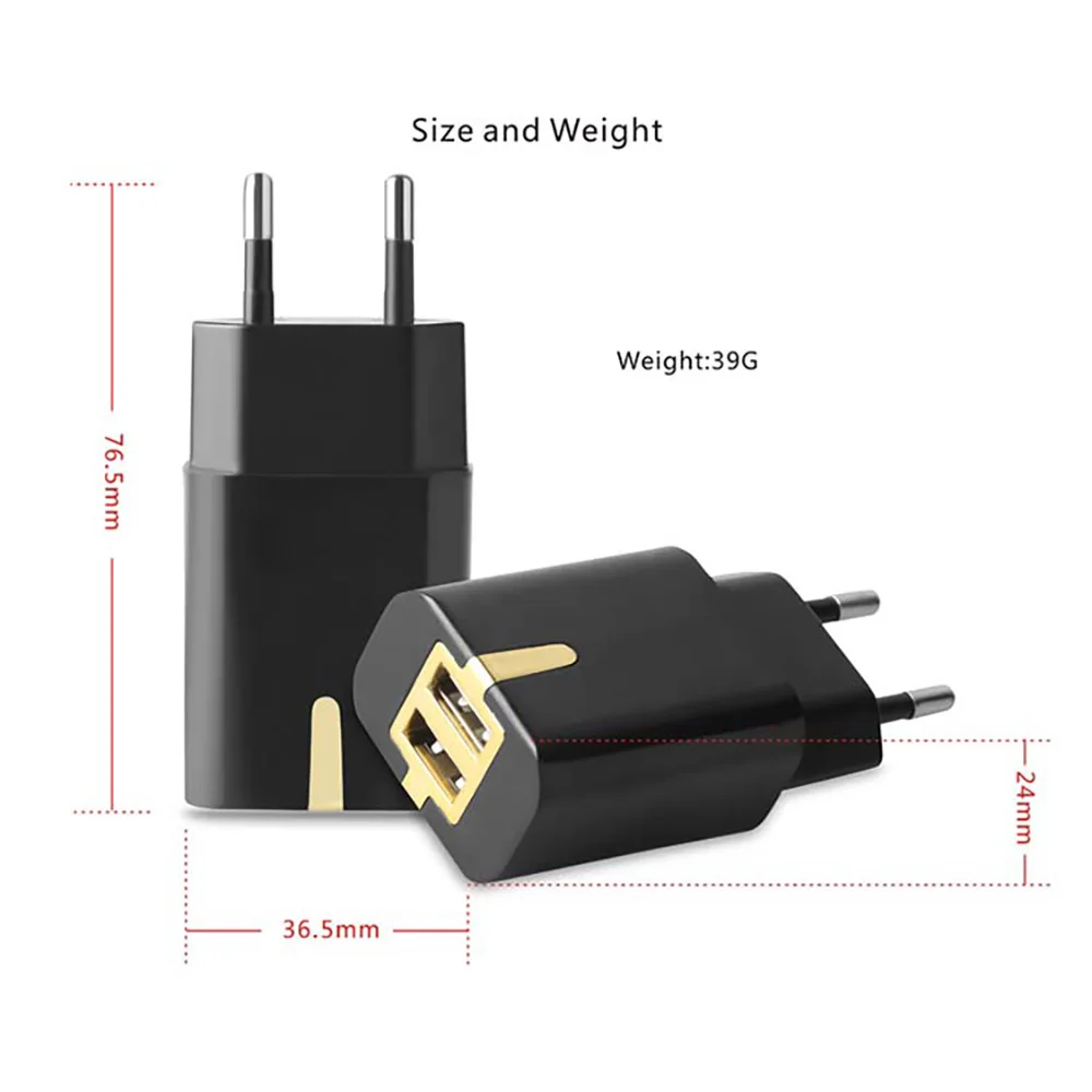 
Eu plug laptop charger dual usb port wall charger 