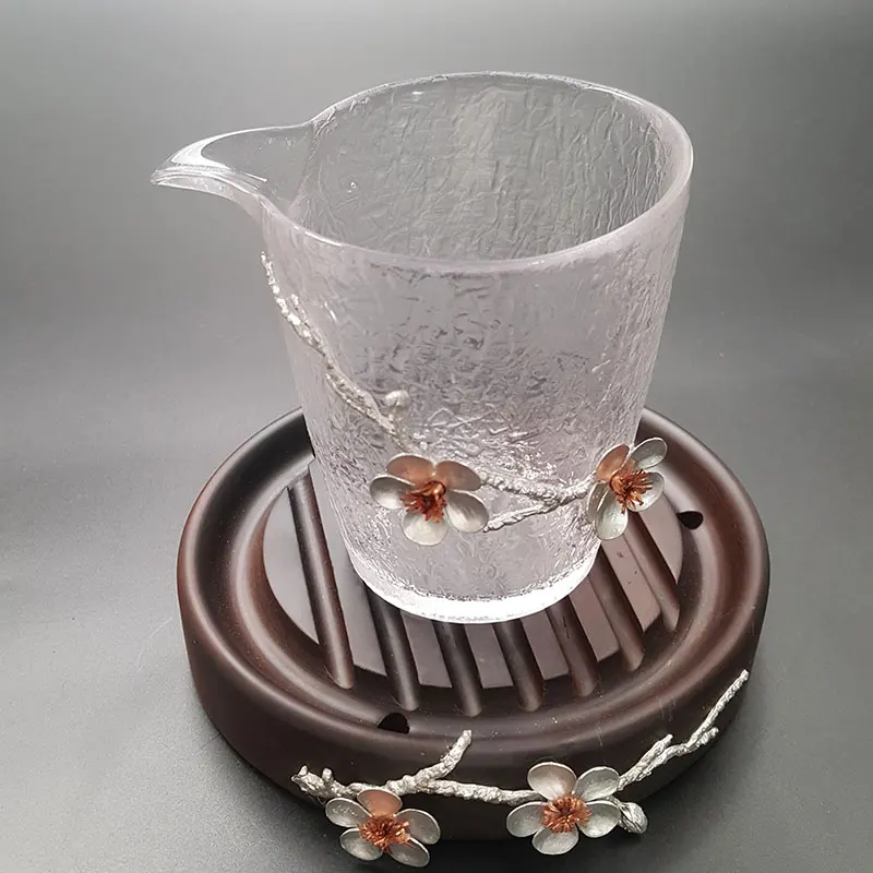 Best Selling Drinking Teaware Heat-resistant Tea Cup And Coaster Glass Fair Cup Saucers For Pouring Tea