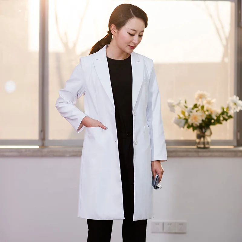  Корейская версия ухода за здоровьем тонкое белое пальто с большими лацканами медицинский косметолога рабочая одежда для женщин Новинка