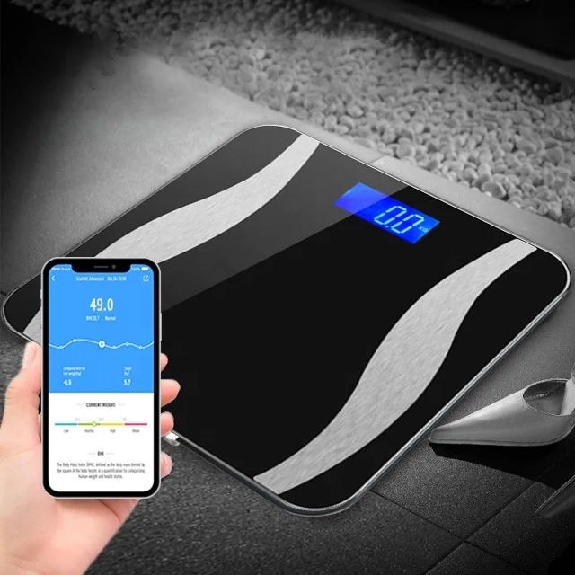 
NEW design ITO glass smart body fat weighing scale with app/android 