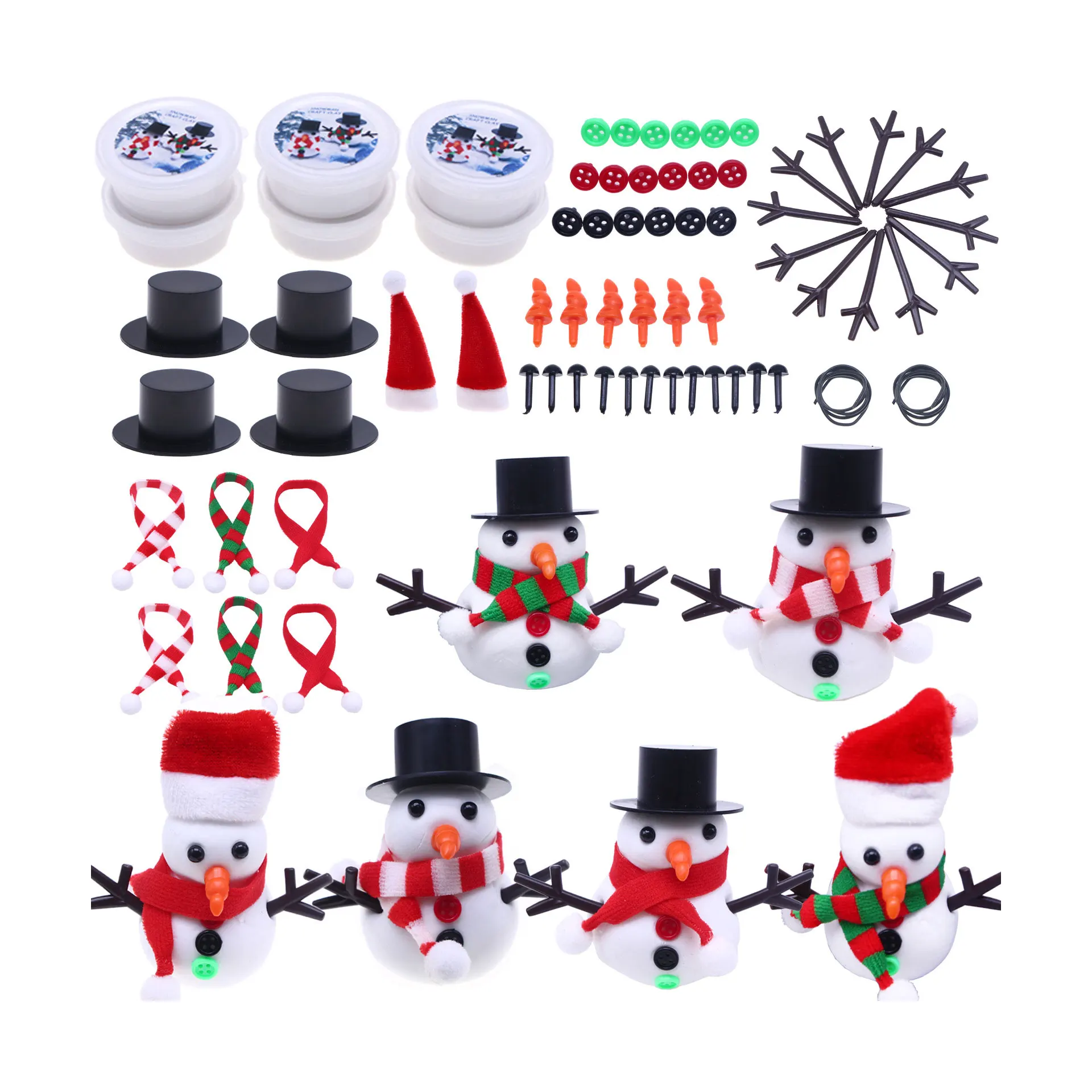 snowman clay crafts diy arts and crafts ideas for kids xmas party favors stocking stuffers gifts christmas crafts