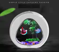 Mini 3d aquarium USB acrylic Ecology fish tank LED goldfish bowl