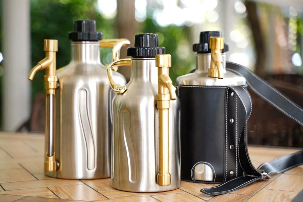 Factory price high quality 128oz stainless steel mini beer keg carbonated pressurized mini beer growler