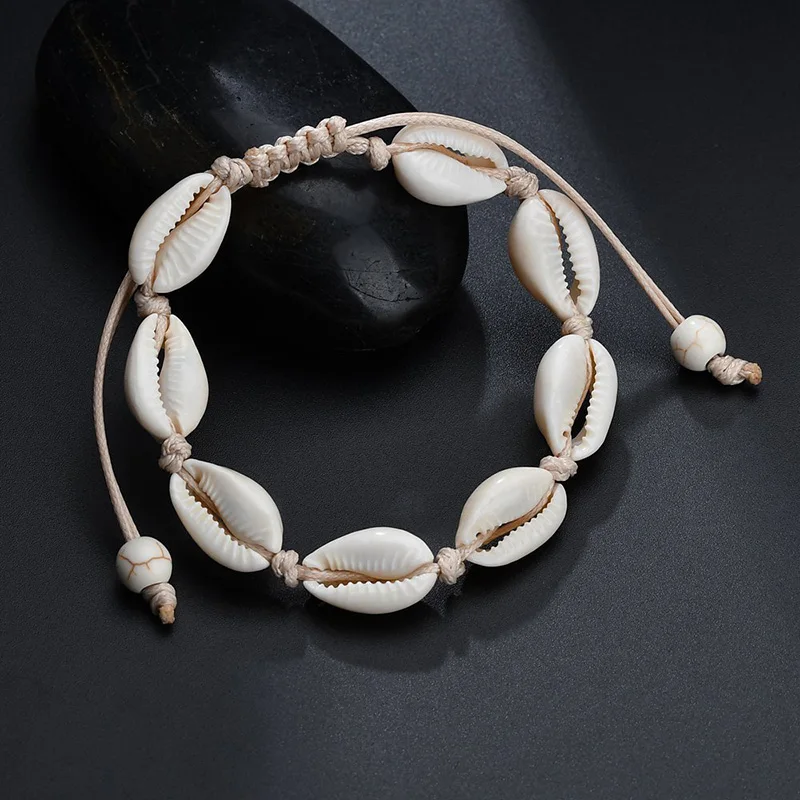 Wholesale Fashion Jewelry Adjustable Bangle Girls Women Hawaii Shell Cowrie Bracelet