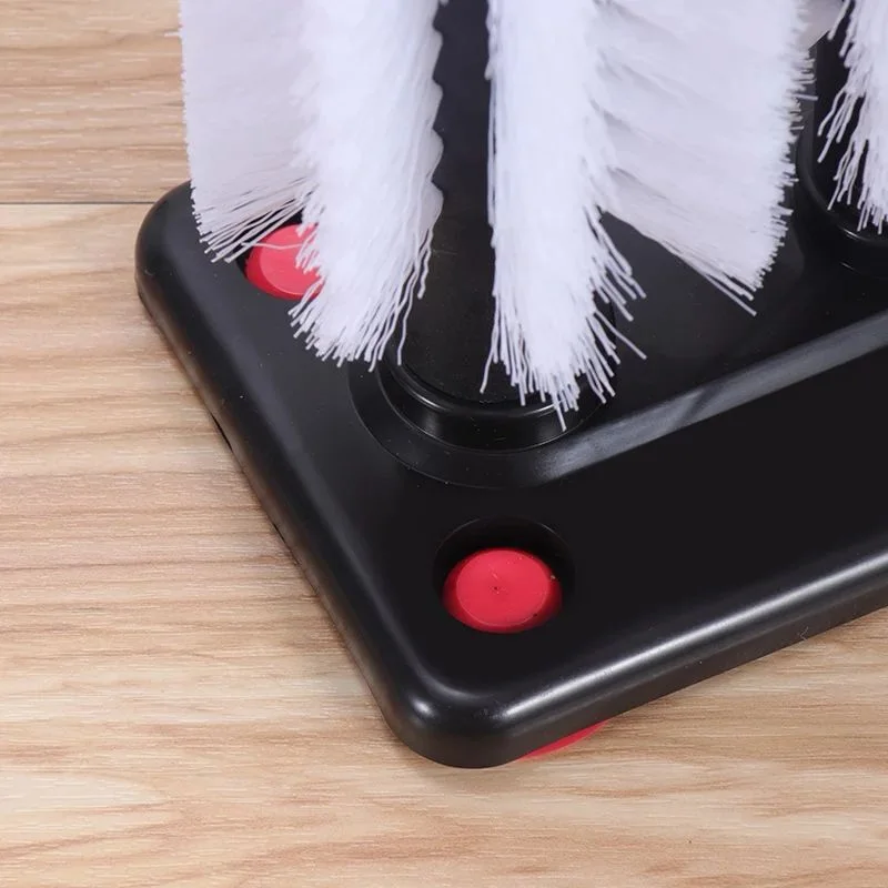 Eco-Friendly 3-Head Soft Bristle Glass Cup Brush Multi-Purpose Multi-Use Cleaning Roller Design Hair Dish Wash Made PP Material