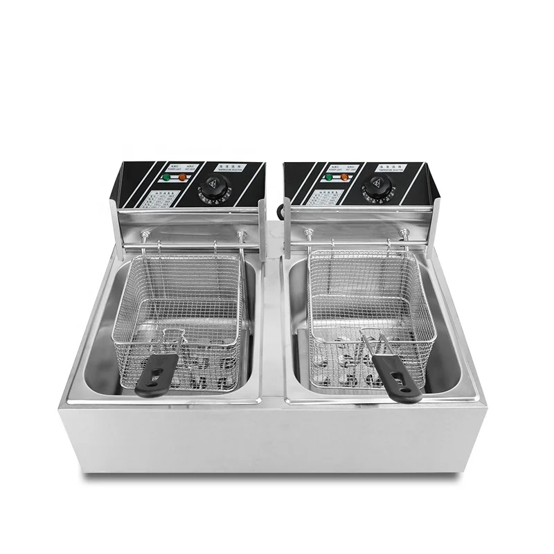 Wholesale Factory Price 5.5L+5.5L Countertop Industrial Easy Operating Home use Temperature Control Safety Electric Deep Fryer
