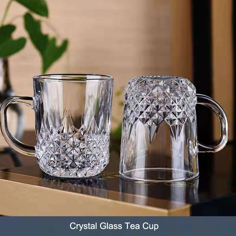Custom Clear Cool Tea Glass Cup Set Borosilicate Wholesale Mini Small Glass Tea Cups Mugs with Handle