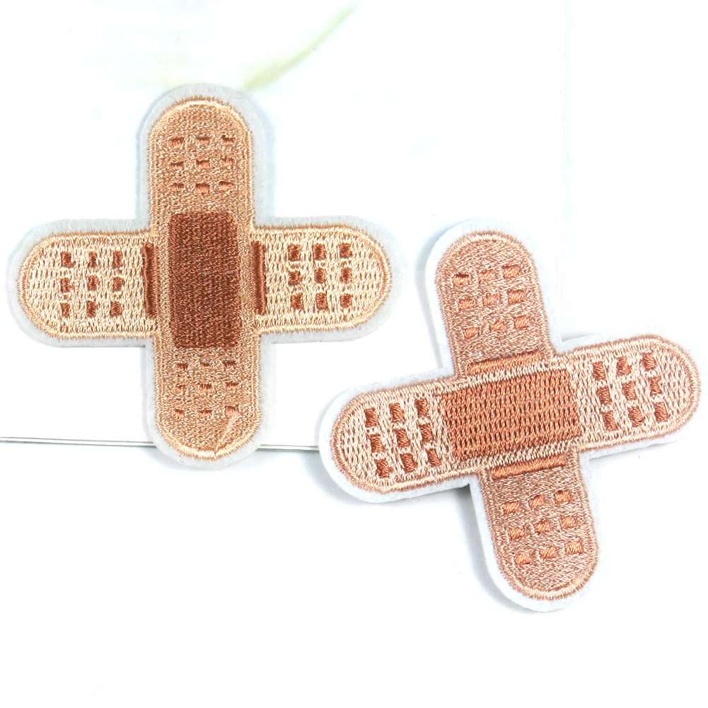 
Personalized patch cross creative band-aid pattern embroidered felt cloth patches for clothes decoration 