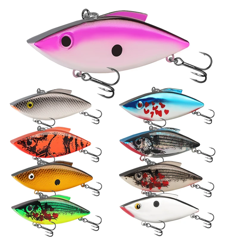 Palmer 7.5cm 15.6g vib fishing lures 6.5cm 12.7g hard bait vib lure crank bait lure with strong fishing hook lipless crankbait