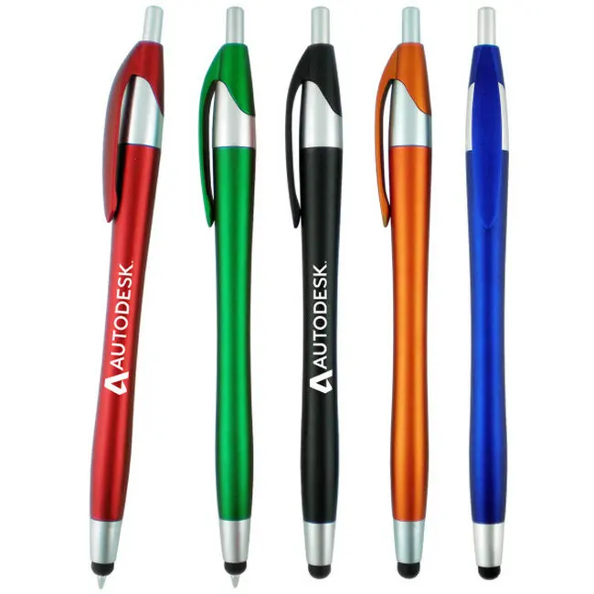 customized Stocked plastic promotional gift cheap stylus ball pen with touch,customize logo dart stylus Pens with fast delivery