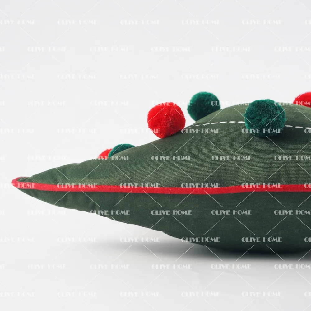 Christmas Ornaments Xmas Custom Decorative Decor Shaped Pillow Cute Tree Pillow Soft 3D Plant Shaped Cushion for Living Room