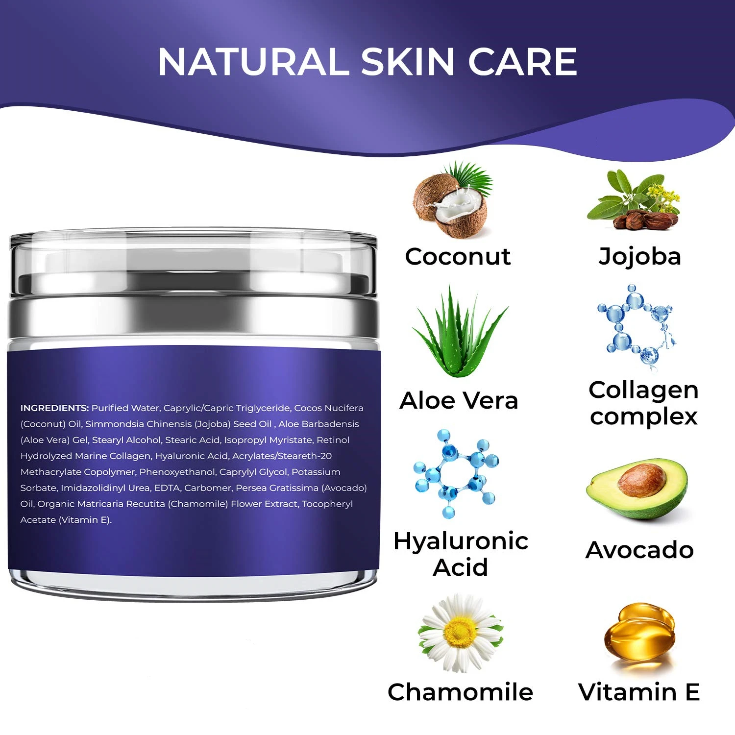Korean Anti Aging Skin Whitening Tightening Glowing Day And Night Vitamin E Collagen Face Facial Repair Cream
