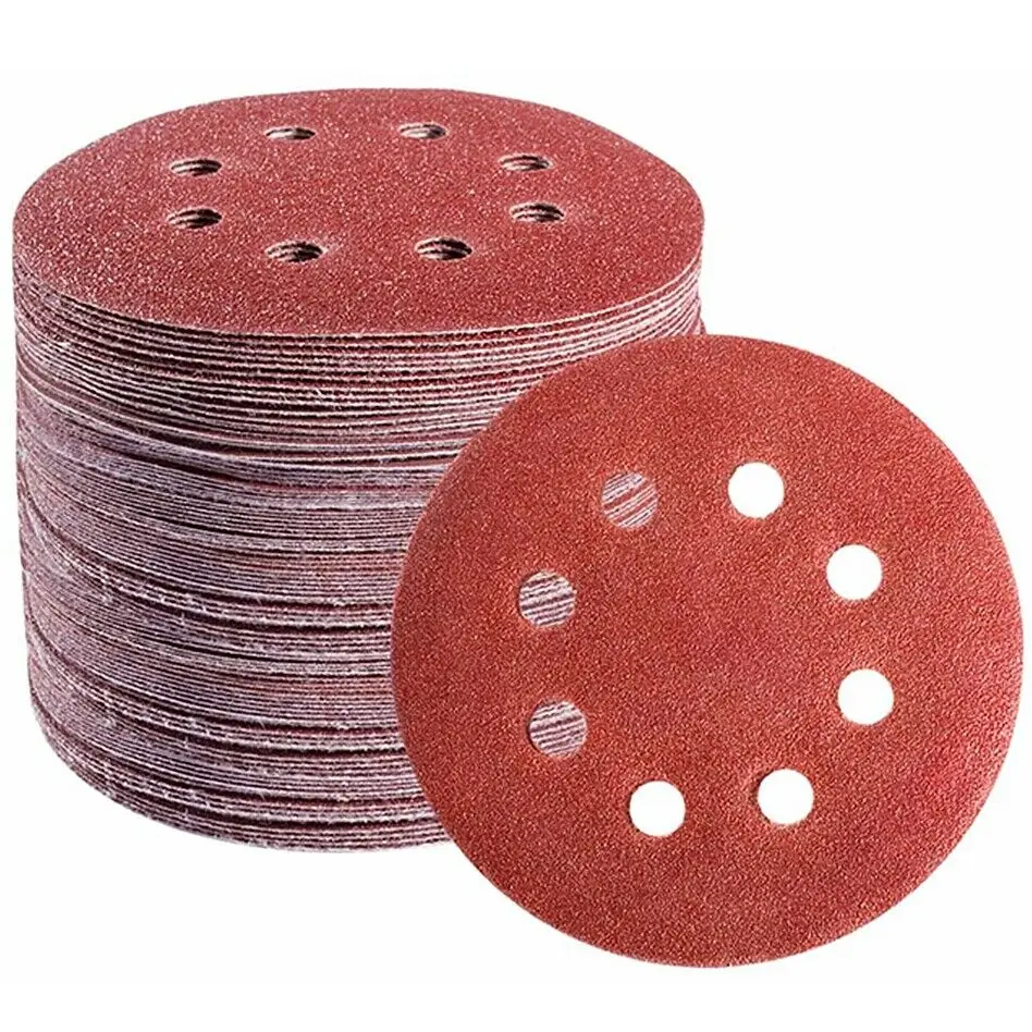 Factory Supply 5 inch 125 mm Red Sand Paper Abrasive Disc/Aluminum Oxide Disc Sanding