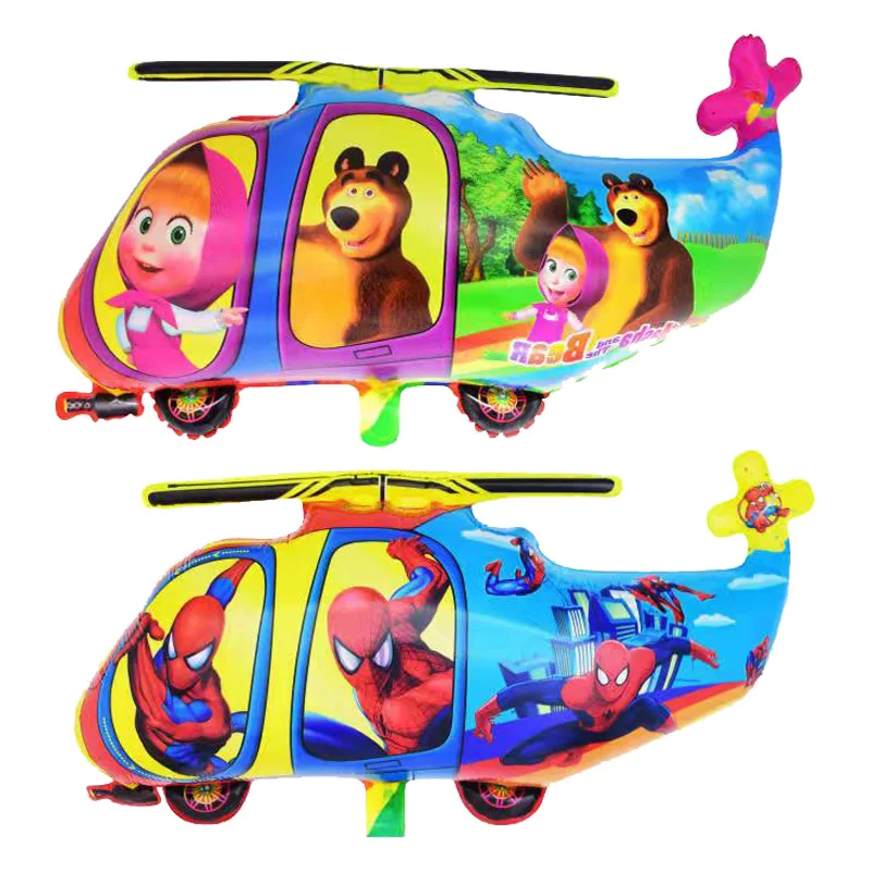Wholesale Cartoon Character Spiderman Airplane Foil Balloon For Kids Birthday Party Decoration Party Supplies