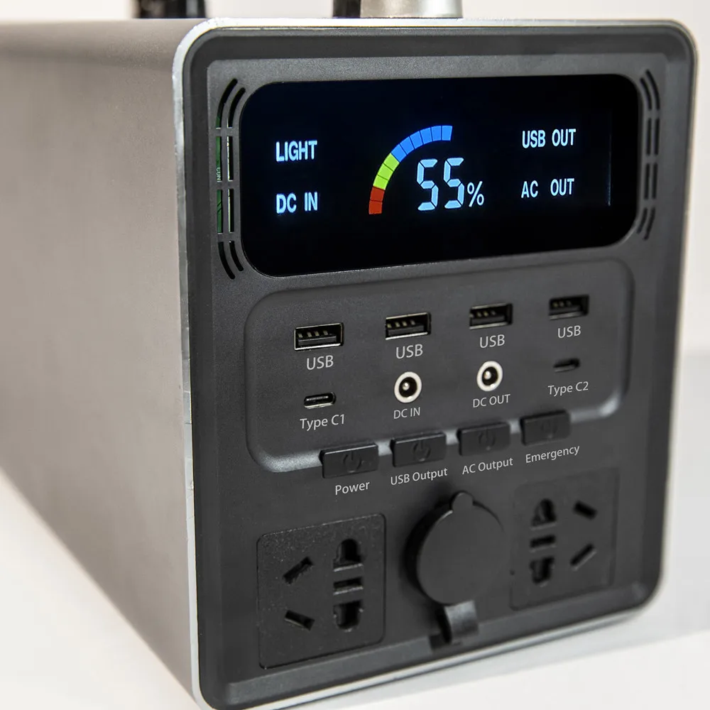 Best Solar Generator 1200W Rechargeable MPPT Portable Power Station Plant for Van Life Camping Off-grid Emergency Power