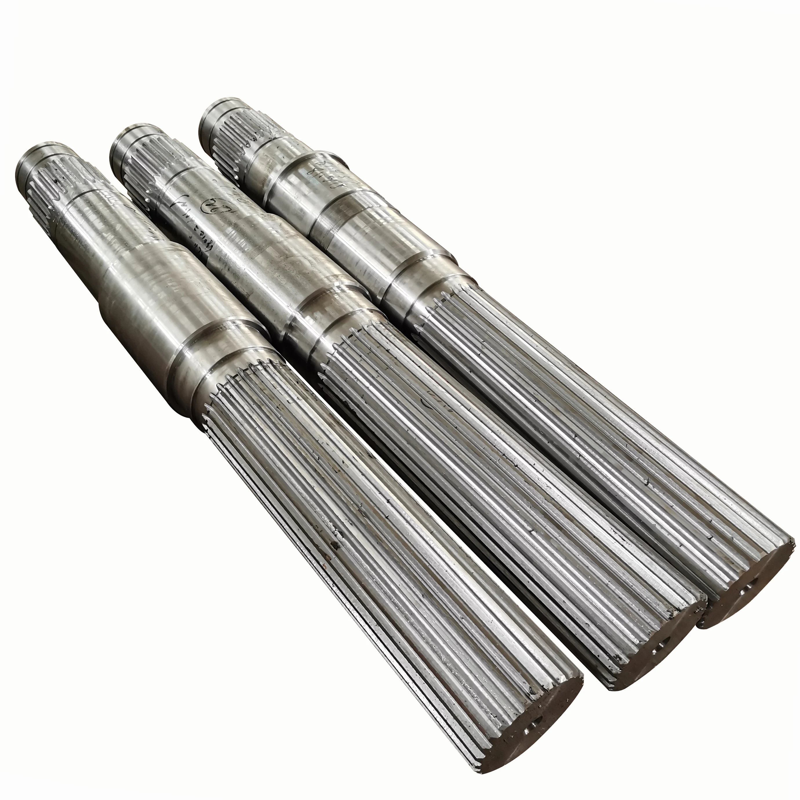 Китай OEM ковка из углеродистой стали Кривошип индукционный затвердевает приводные валы звездочки с зубчатым циклом