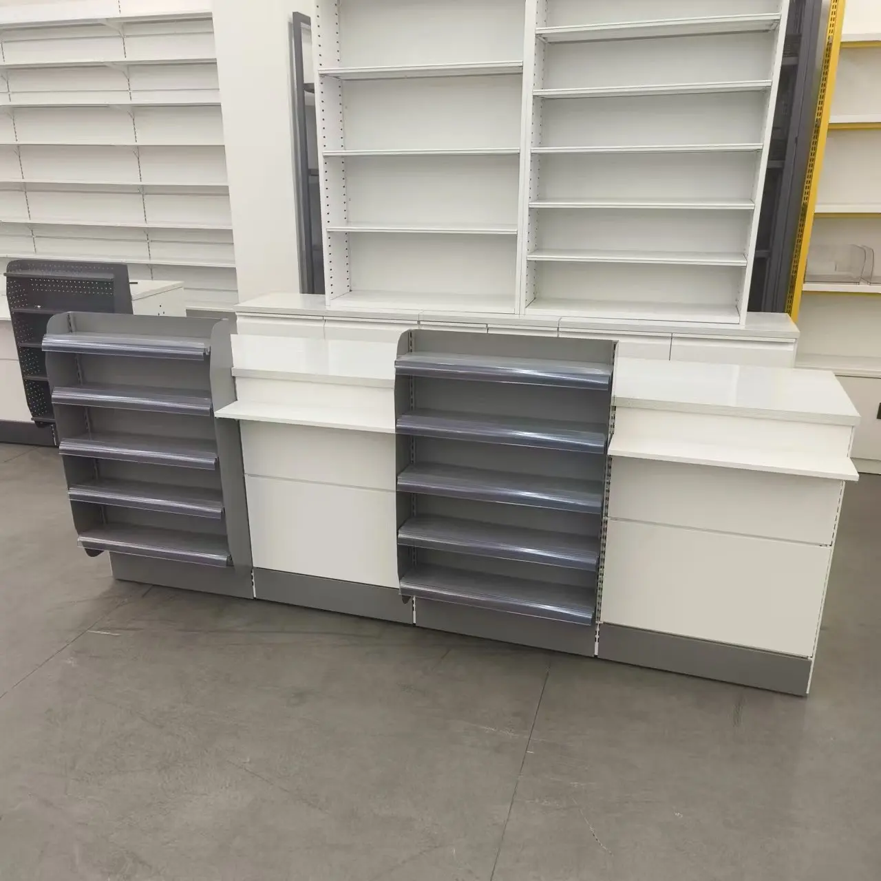 Modern Retail Store Mobile Counter Cashier Checkout Counters For Supermarkets