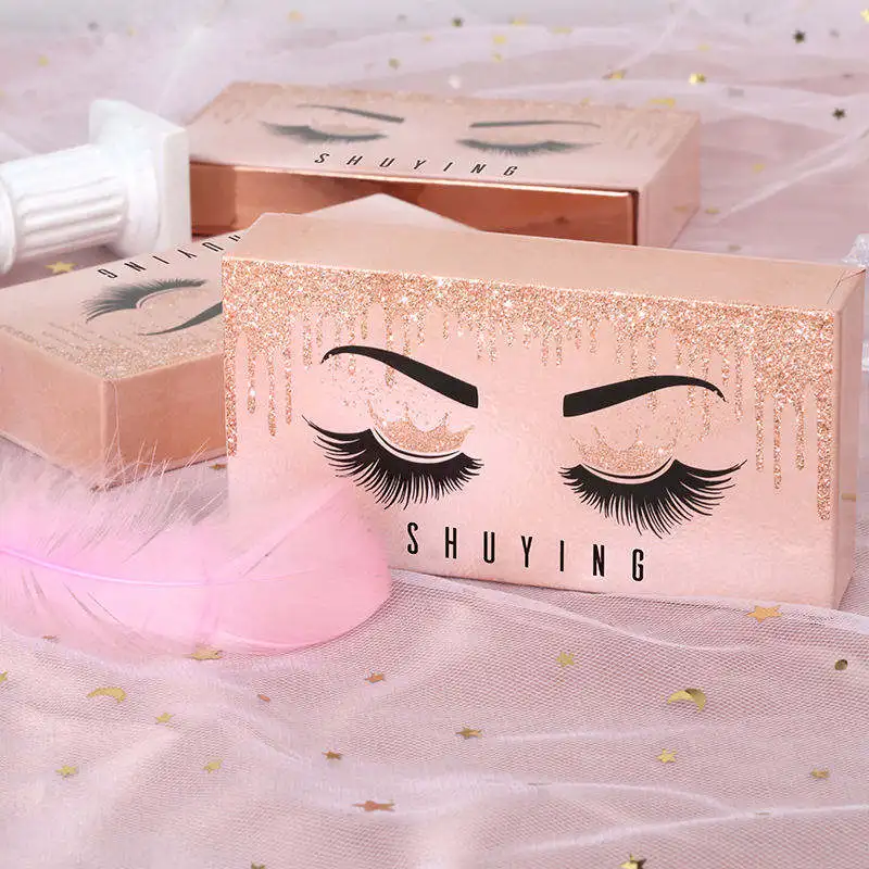 Make Your Own Brand Blank Eyelash Box 25 mm Lash Cases Custom High Quality Private Label Drip Eyelash Box