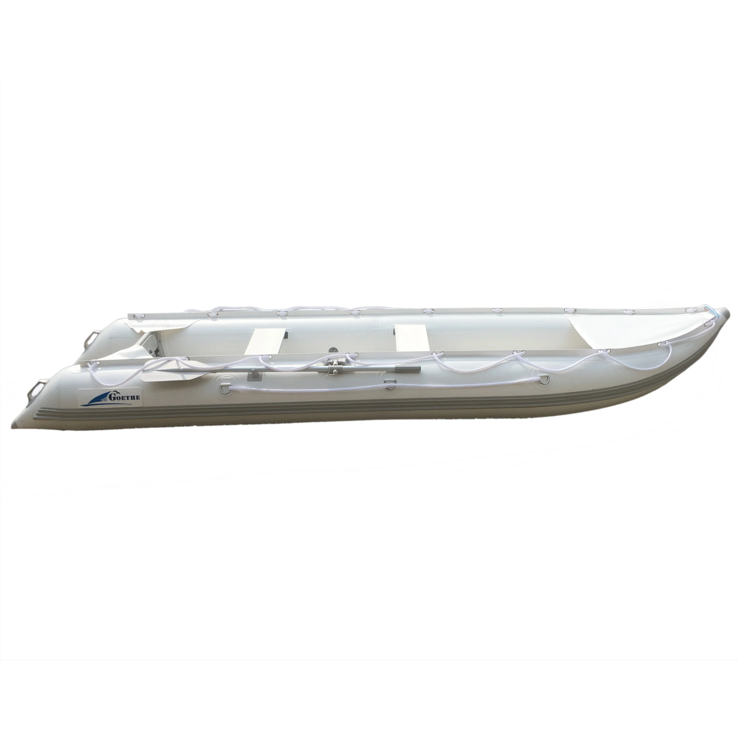 Goboat 12ft Goethe Whitewater PVC Or HYPALON Inflatable Boat Fishing Kayak For Drifting Surfing Racing With Aluminum Boat Seat