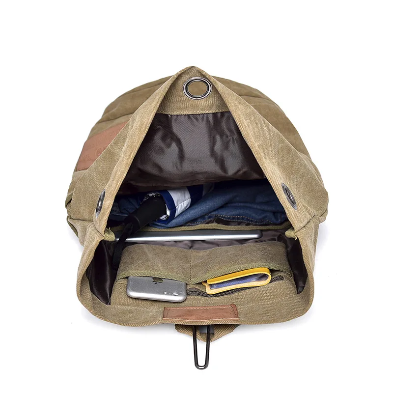 Multifunctional military solid color men sports travel duffle bags outdoor tactical rucksack Drawstring canvas backpack