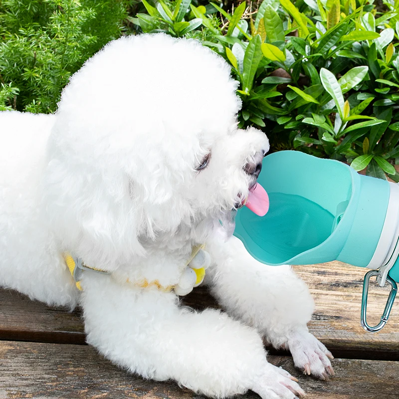BPA-Free Silicone Collapsible Portable Travel Water Bottle Dispenser for Dogs