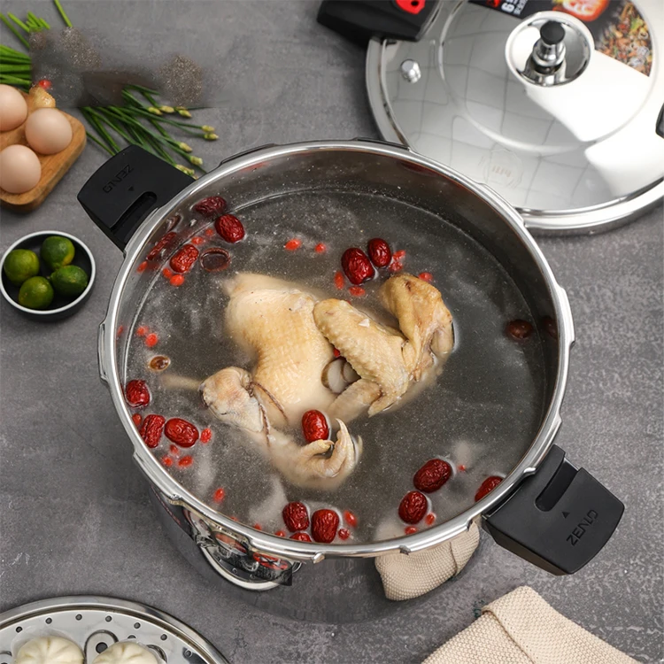 large capacity Commercial Cooker Time Saving Cookware Gas And Induction Big Pressure Cooking Pot Stainless Steel Pressure Cooker