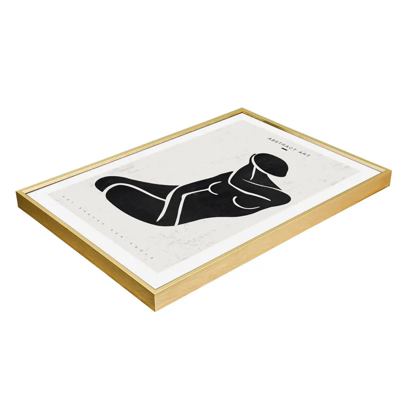 Wholesale High Quality A1 A2 A3 A4 Metal Photo Frame with Plexiglass Backing for Hanging Poster