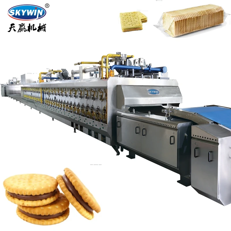 Hot Sales Cracker Bakery Biscuit Making Machine SKYWIN Brand Small Scale Commercial Biscuit Making Line