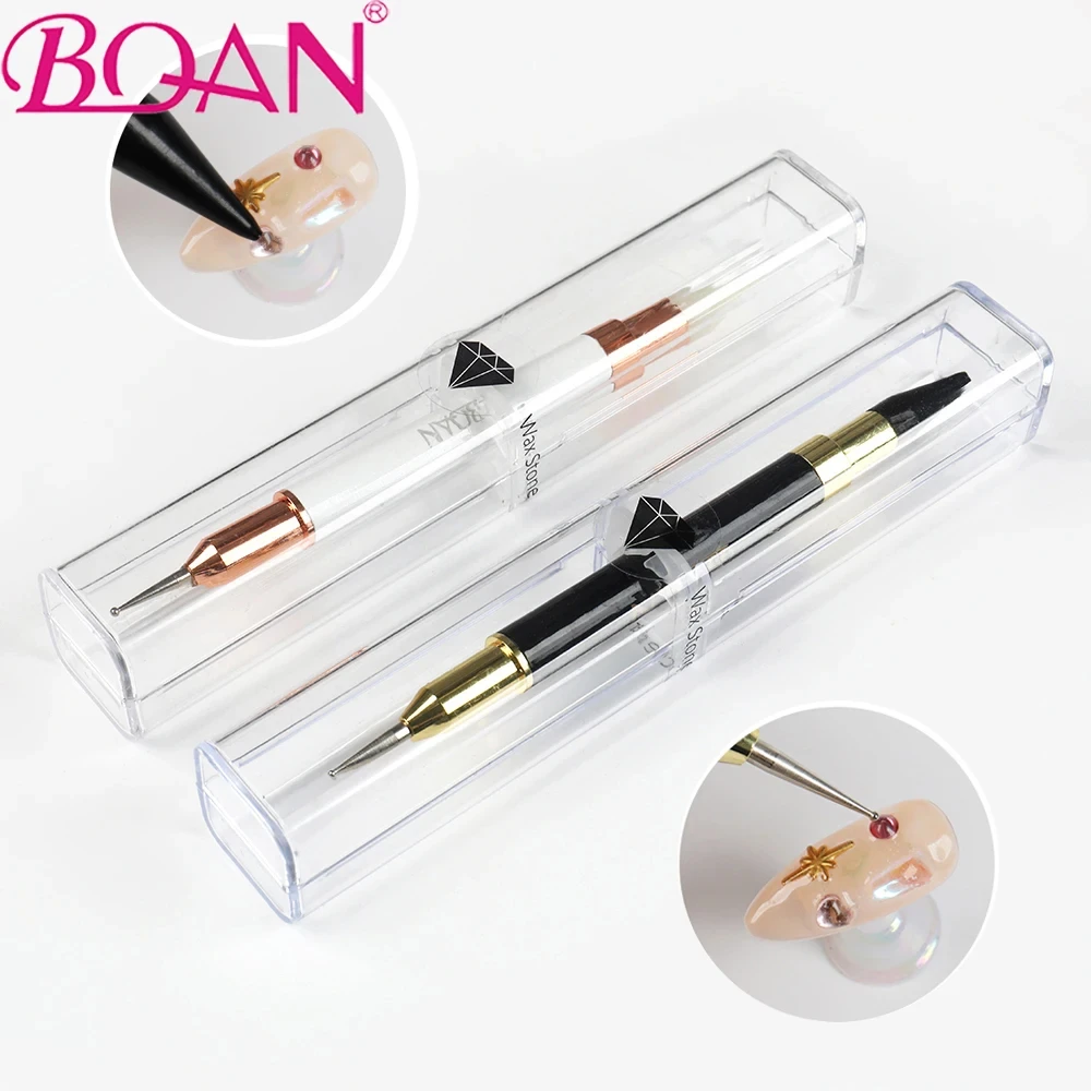 Rhinestones Dual Wax Pen Nail Dotting Brush Double End Nail Art Brush For Nail Art Cloth Diamond Picker Painting