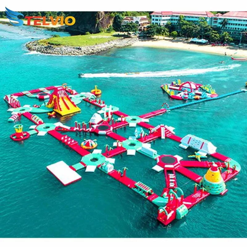New Outdoor Water Park Inflatable Floating Water Obstacle Course Manufacturer Funny Inflatable Park Aqua Park