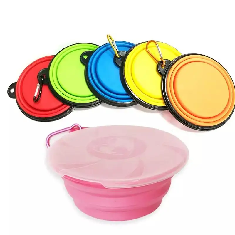 Wholesale Factory Manufacturer Collapsible Silicone Foldable Folding Portable Travel Pet Dog Bowl