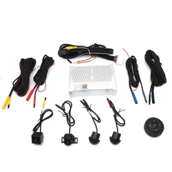 Newest HD 3D 360 degree view car cameras 1080P HD Recorder Surround View Monitoring 4 way support 360 bird view parking system