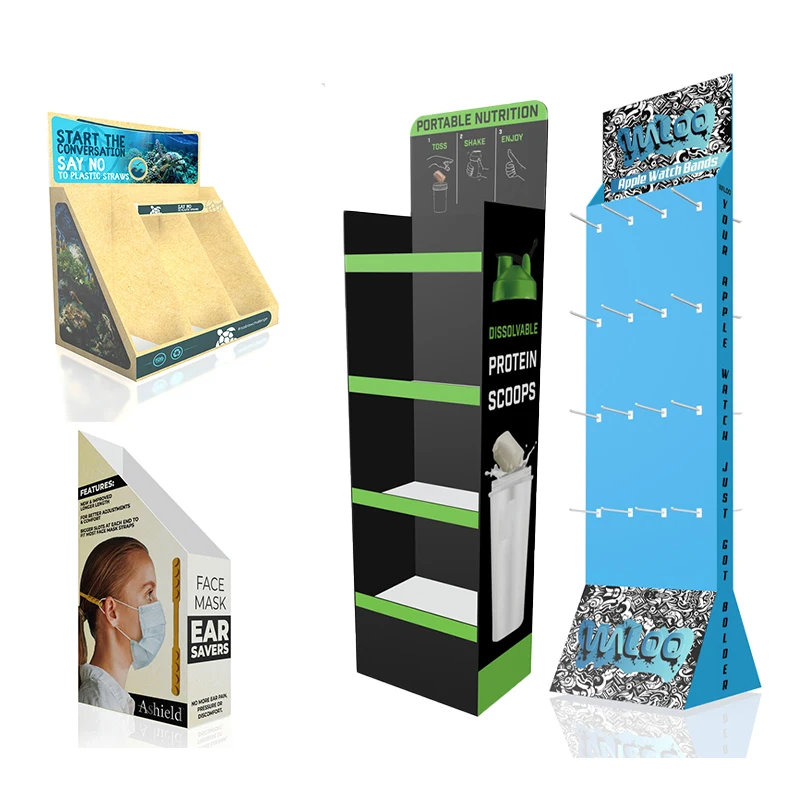 Custom Kraft Table Counter Top Box Display Case Countertop Corrugated Cardboard Pdq Paper Counter Display Box