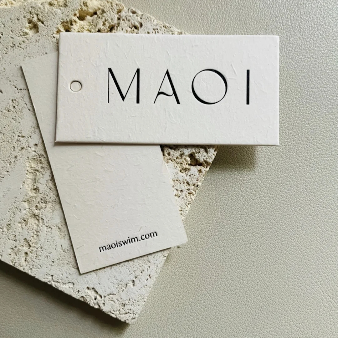 Biodegradable Custom Printed Personalized debossed hangtag gold embossed logo hang tags label